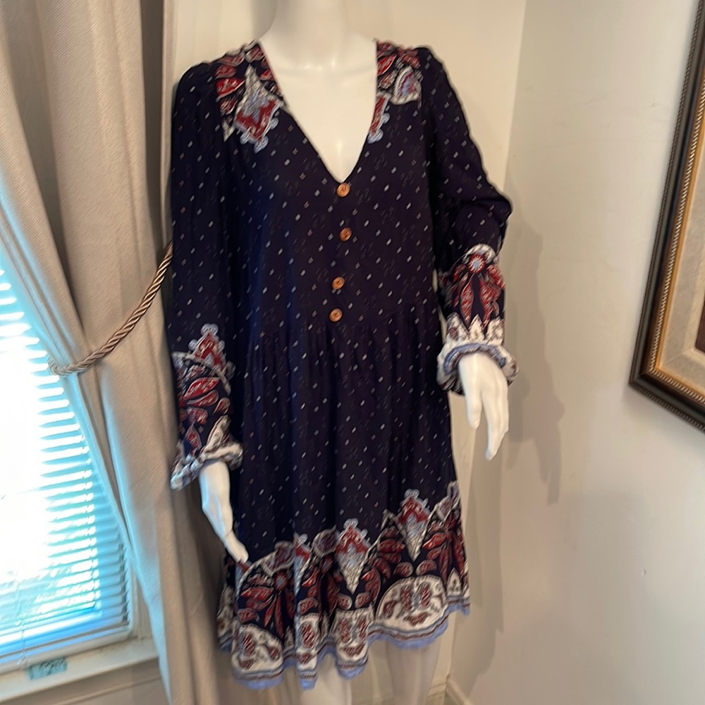 SHEIN DRESS COLORFUL SIZE 1 X NICE DETAILS PEASANT  TYPE DRESS